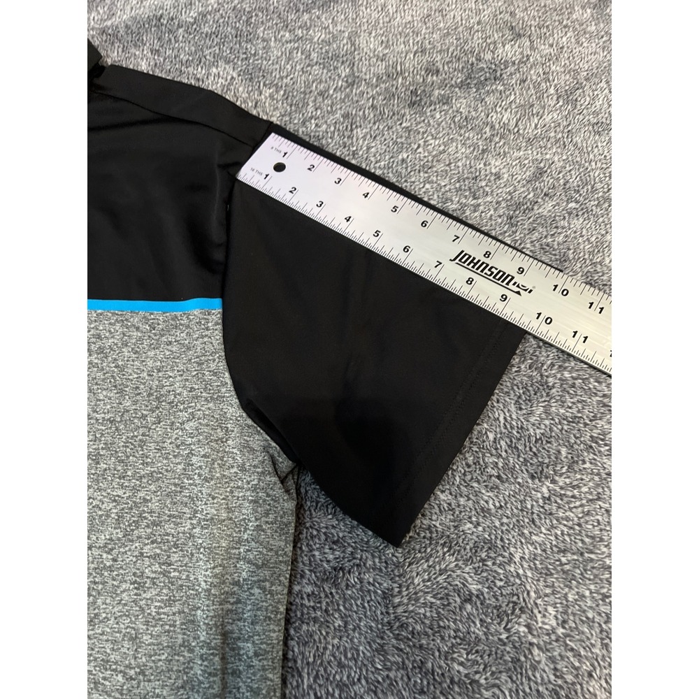 Under Armour Mens Playoff Polo Shirt XXL Black Grey Blue Colorblock 1327037-019 - Picture 11 of 13